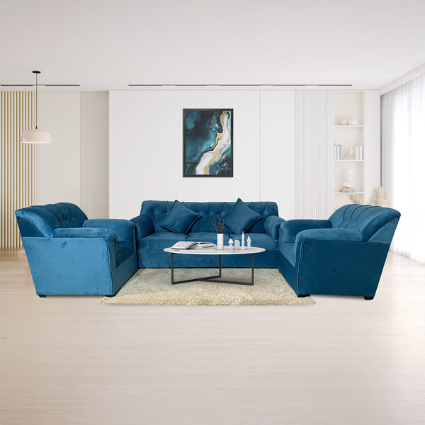 Velvet 5 Seater Sofa (Aqua Blue)