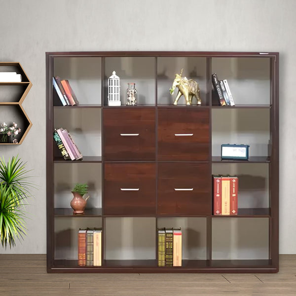 Galaxy Engineered Wood Semi-Open Book Shelf