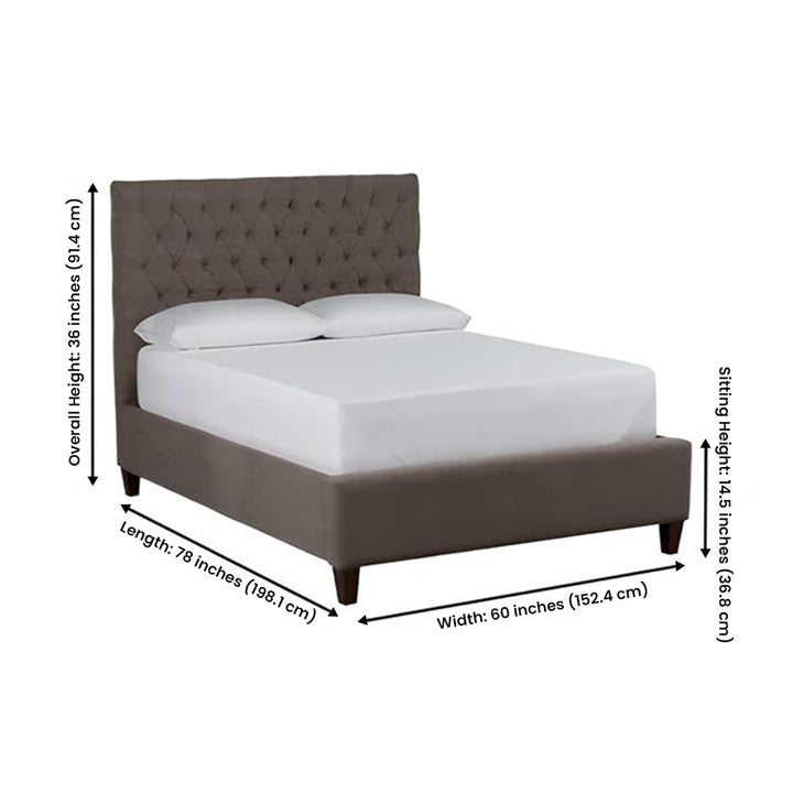 COPIOUS Upholstered Platform Double Bed