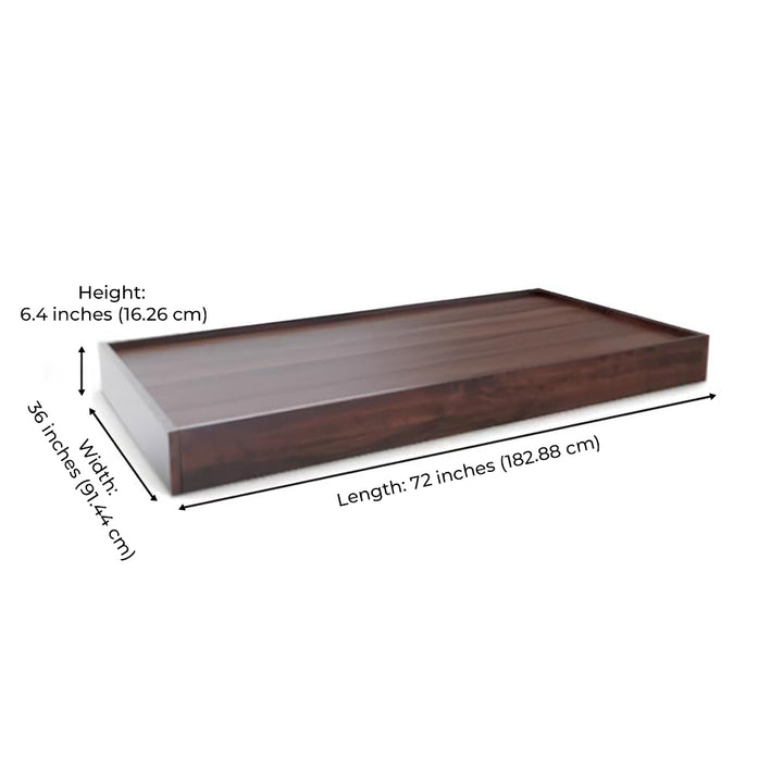 Grama Rubberwood Single Bed (Finish Color - Brown)