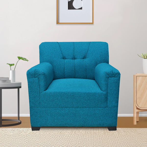 Jute Sofa 1 Seater (Blue)