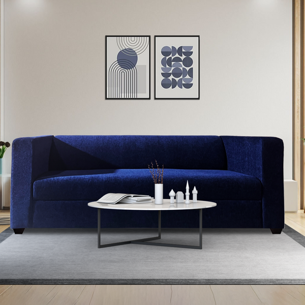 Aria 3 Seater Sofa (Navy Blue)