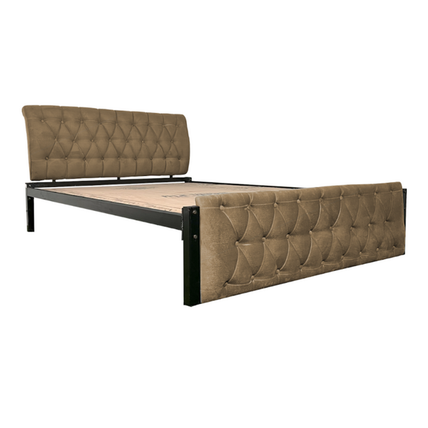 Eden Upholstered Bed (Light Brown)
