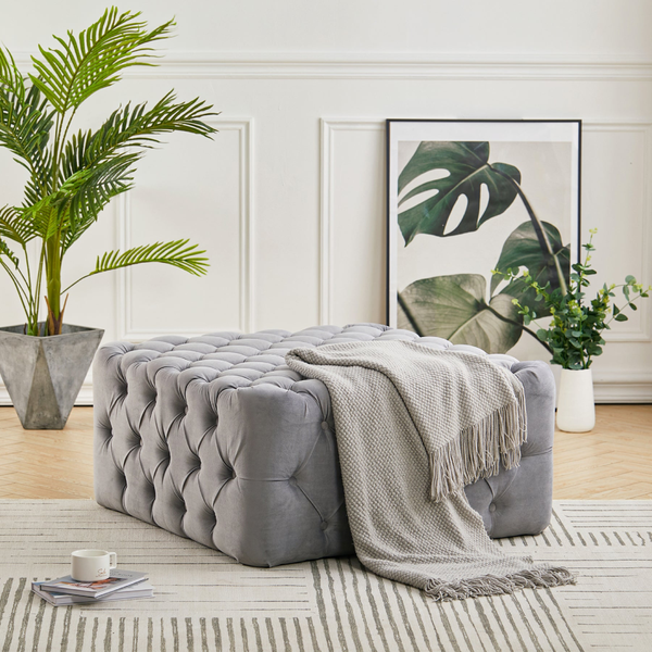 Mila Button Tufted Footstool