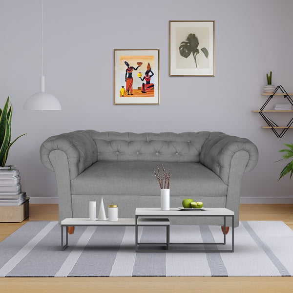 Indie 2-Seater Sofa (Grey Velvet)