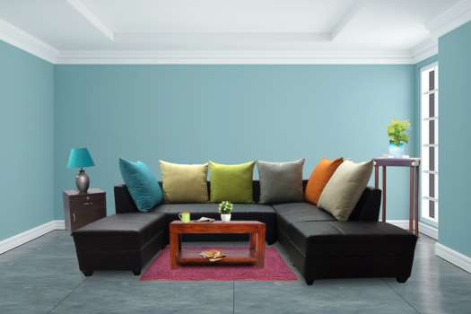 Brand New Rexine 5 Seater L Shape Sofa - Chocolate Brown