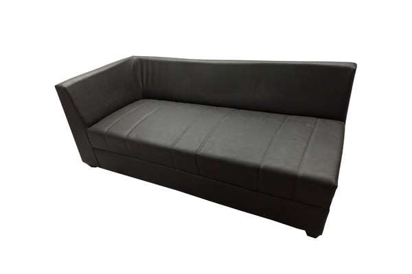 Brand New Rexine 5 Seater L Shape Sofa - Chocolate Brown