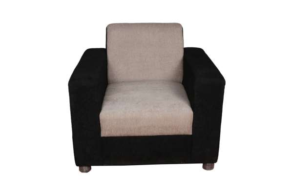 Brand New Upholstered 5 Seater Sofa Set (Black & Cream) (3+1+1) Modern Style & BMW Fabric Material