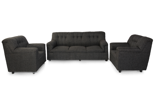 Brand New Upholstered 5 Seater Sofa Set (Grey) (3+1+1)