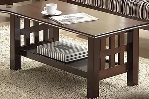 Viola Solid Wood Coffee Table (Finish Color - Brown)