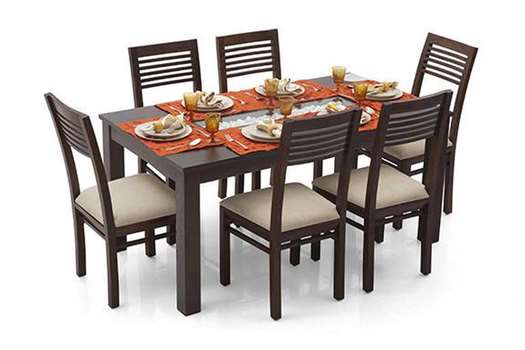 Avengers Solid Wood 6 Seater Dining table